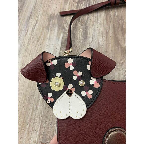 Kate Spade Poppy Dog Floral Crossbody Purse Bag - Picture 3 of 7